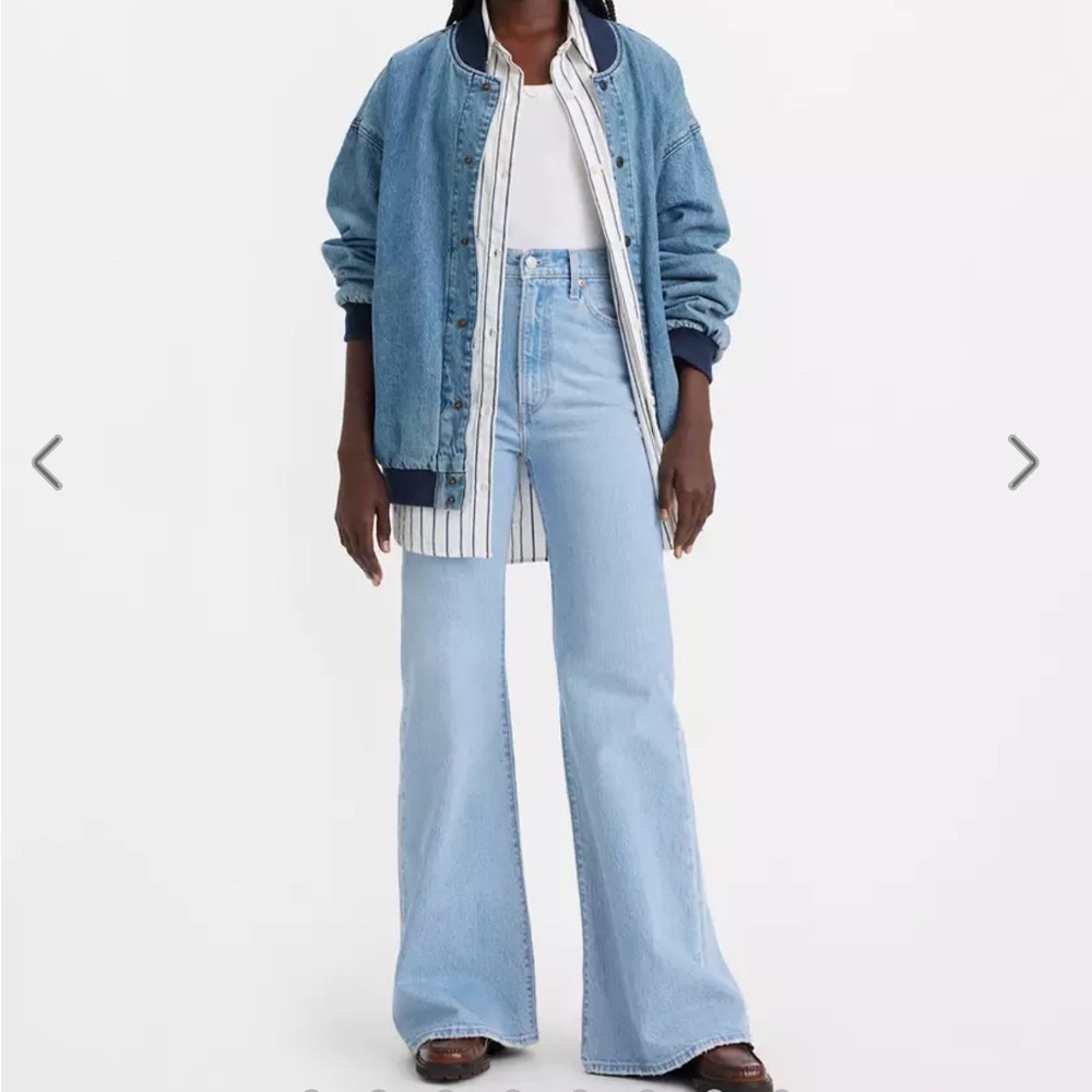 Levi’s rib cage bell jeans